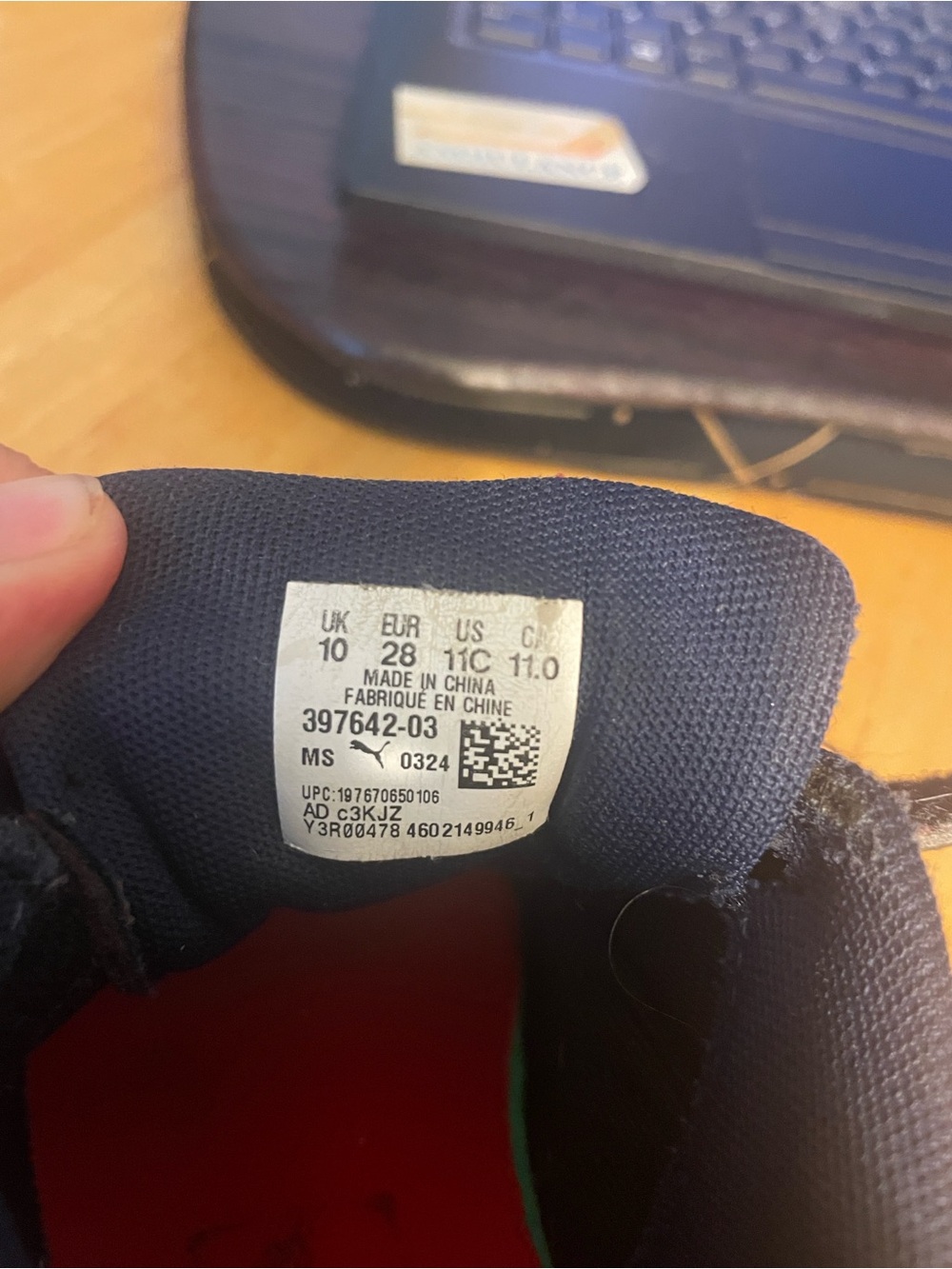 Puma Kids Navy with Red Insole Sneakers